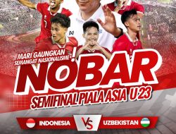 Penuh Antusias, Polres Tanggamus Gelar Nobar Semi Final Piala Asia U23 Indonesia VS Uzbekistan