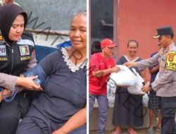 Polresta Bandar Lampung Gelar Bakti Sosial Bagi Warga Terdampak Banjir di Bandar Lampung