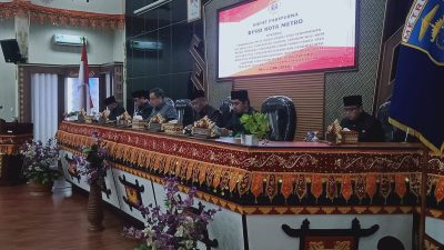 DPRD Kota Metro Gelar Rapat Paripurna, Bahas Tentang Pandangan Umum Fraksi-fraksi 