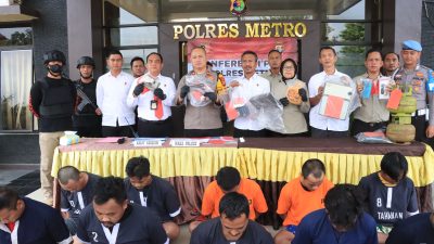 Konferensi Pers : Polres Metro Ungkap 13 Kasus Selama 14 hari Ops Sikat Krakatau 2024