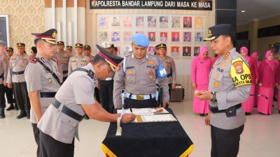 Dua Jabatan di Lingkungan Polresta Bandar Lampung Diserahterimakan