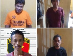 Seorang Bandar Narkoba dan 3 Pengedar Ditangkap Polsek Sukarame Kota Bandar Lampung