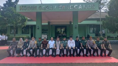 Dandim 0424/Tgm Letkol Inf Vicky Heru Harsanto,S.I.P., M.Si. Sambut Rombongan Danrem 043/Gatam.Brigjen TNI Rikas Hidayatullah,S.E, M.M