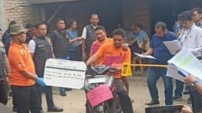Polisi Rekonstuksi Pembunuhan Wartawan dan Keluarga Digelar Polda Sumut