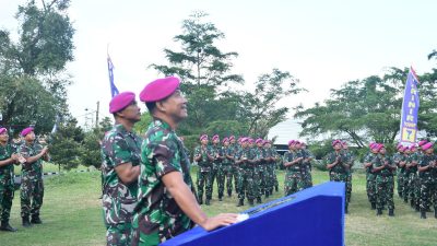 Peresmian Kelas Lapangan Gobang Yonif 7 Marinir oleh Danbrigif 4 Mar/BS