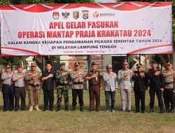 Siap Amankan Pilkada, Kapolres Lampung Tengah Pimpin Apel Gelar Pasukan OMP Krakatau 2024-2025