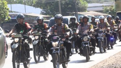 Pastikan Tahapan Kampanye Pilkada 2024 Berjalan Aman, TNI-Polri di Bandar Lampung Patroli Bareng