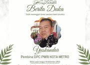 Kabar Duka, Pembina PWRI Kota Metro Yuskandar Tutup Usia