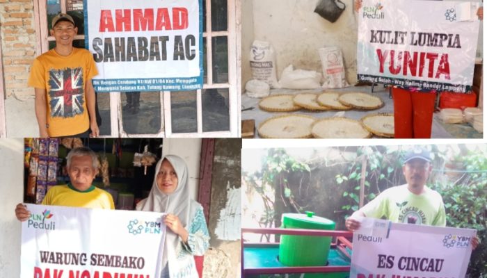 PLN UPT Tanjung Karang Bersama YBM Beri Bantuan Usaha untuk Warga Teluk Betung Selatan