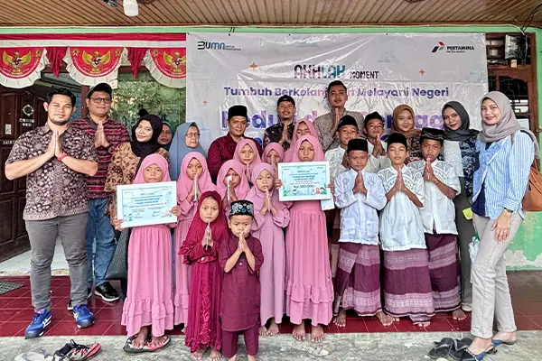 Pertamina Patra Niaga Sumbagsel Santuni Anak Yatim di Dua Panti Asuhan Bandar Lampung