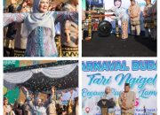 Walikota Bandar Lampung Eva Dwiana Ikut Memeriahkan Tari Adat Ngigel Di Tugu Adipura