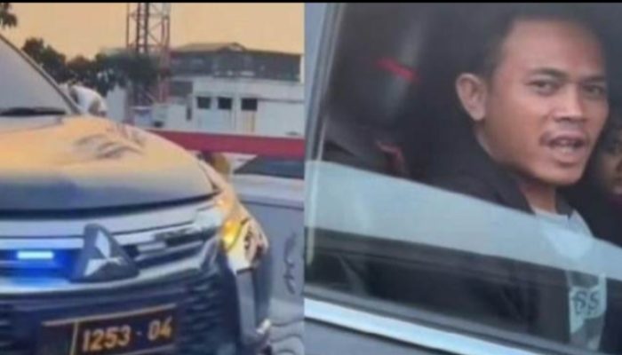 Polisi Amankan Sopir Pajero dengan Strobo dan Pelat Dinas Palsu