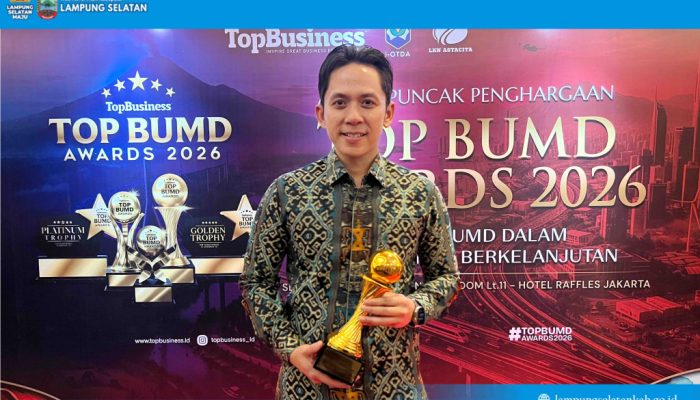 Borong Penghargaan Nasional, Perumda Tirta Jasa Lampung Selatan Raih TOP BUMD Awards 2026 Bintang 4, Bupati Egi Dinobatkan Pembina Terbaik