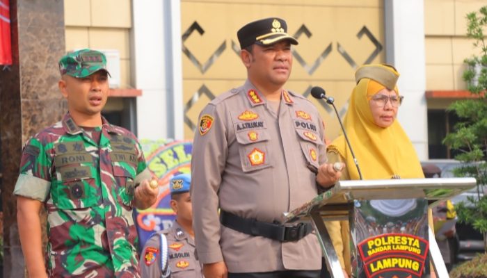 Pimpin Apel Sabuk Kamtibmas, Kapolresta Bandar Lampung Dorong Warga Aktifkan Siskamling