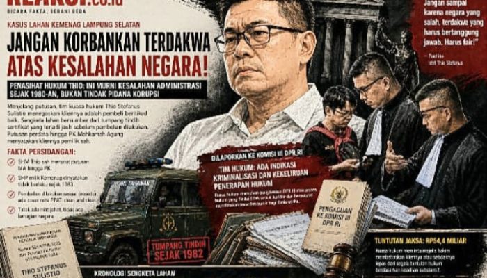 Menang Perdata Hingga PK tapi Dipidana, Kasus Lahan Kemenag Lamsel Mengarah ke Kekeliruan Sistemik