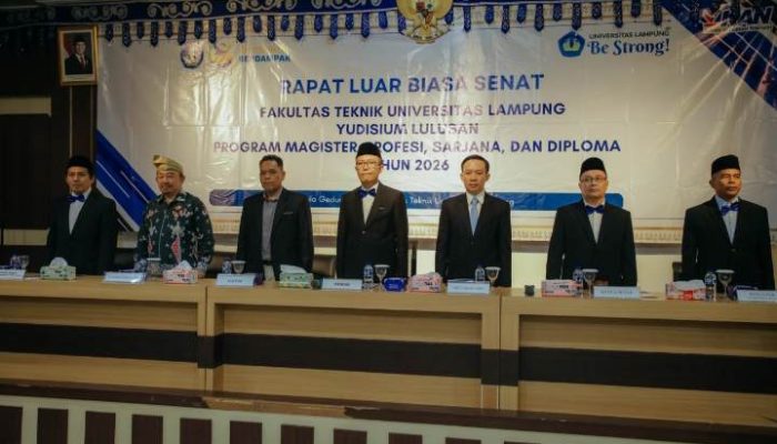 Hadiri Yudisium Fakultas Teknik Unila, Sekdaprov Marindo Kurniawan Motivasi para Lulusan Tingkatkan Keterampilan, Daya Saing, dan Inovasi untuk Merebut Momentum Penting Bonus Demografi