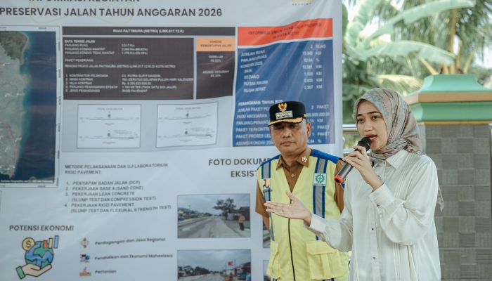 Wagub Jihan Groundbreaking Jalan Pattimura Metro, Target Jalan Mantap Tembus 96,84 Persen