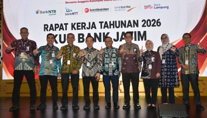 Sekdaprov Lampung Marindo Kurniawan Hadiri Raker KUB Bank Jatim 2026 Bersama Kepala Daerah dan Pimpinan BPD