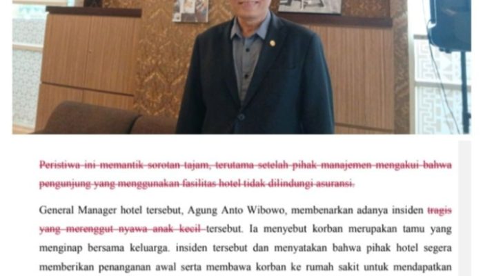 Tewas di Kolam Renang Swiss-Belhotel Bandar Lampung, Pengakuan Soal Asuransi Hingga Dugaan Intervensi Media Disorot