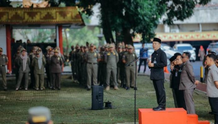 Pimpin Apel Pembinaan Satpol PP, Sekdaprov Marindo Kurniawan Tekankan Profesionalisme dan Soliditas Aparatur