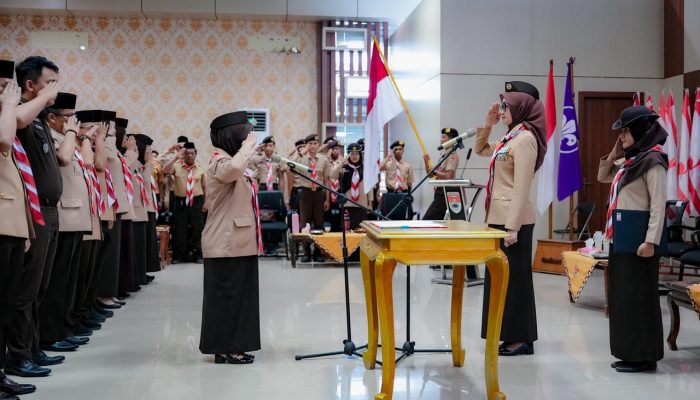 Jihan Nurlela Lantik Elfianah Sebagai Ketua Mabicab Pramuka Mesuji, Dorong Peran Pramuka Dalam Ketahanan Pangan