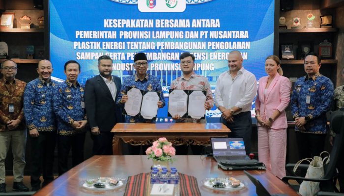 Gubernur Mirza Teken MoU Pengolahan Sampah dan Industri Hijau, Lampung Jadi Pilot Project Nasional