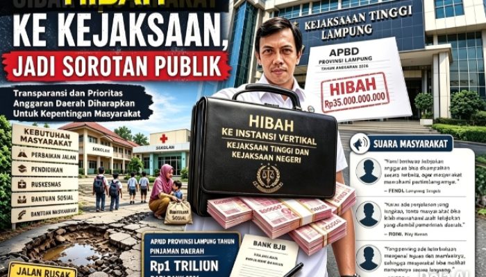 Hibah Puluhan Miliar ke Kejaksaan di Tengah Tekanan APBD, Pemprov Lampung Diminta Perjelas Prioritas