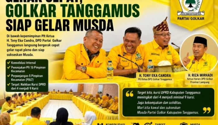 Gerak Cepat, Golkar Tanggamus Siap Gelar Musda