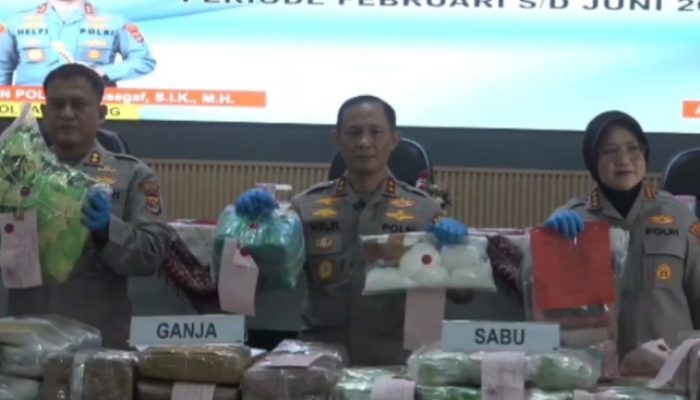 Polda Lampung Ungkap 17 Kasus Narkotika, Sita Barang Bukti Ratusan Miliar