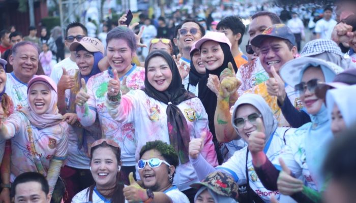 Seribuan Warga Hadiri Color Run Dalam Rangka HUT Kota Bandar Lampung Yang Ke 344