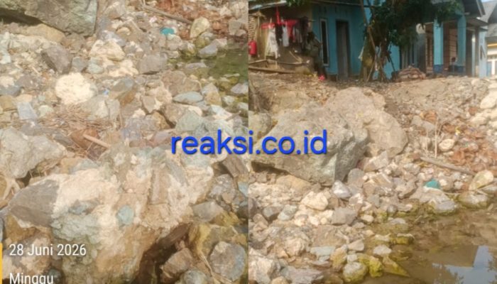 Proyek BPBD Provinsi Lampung 2,6 Miliar Mangkrak, Talud Way Tarahan Belum Selesai Sudah Roboh