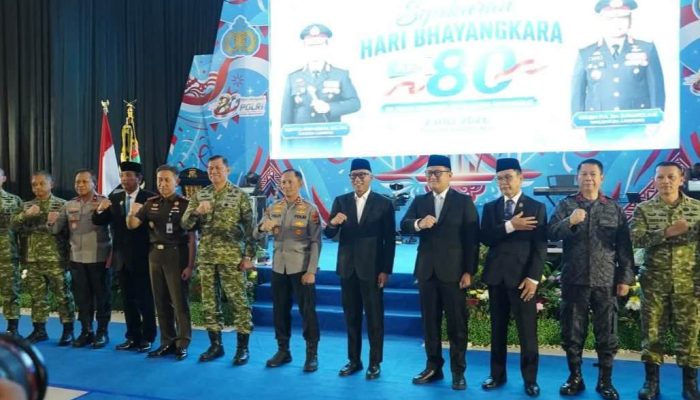 Gubernur Rahmat Mirzani Djausal Hadiri Syukuran Puncak Peringatan Hari Bhayangkara Ke-80 Tahun 2026