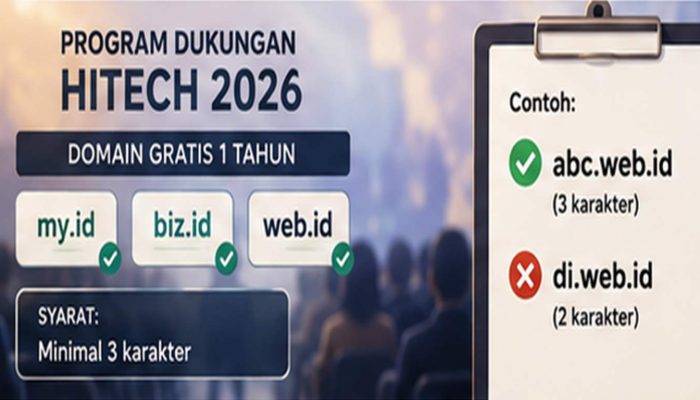 Promo Domain HITECH 2026 Dipersoalkan, Syarat Minimal Karakter Tak Muncul di Invoice