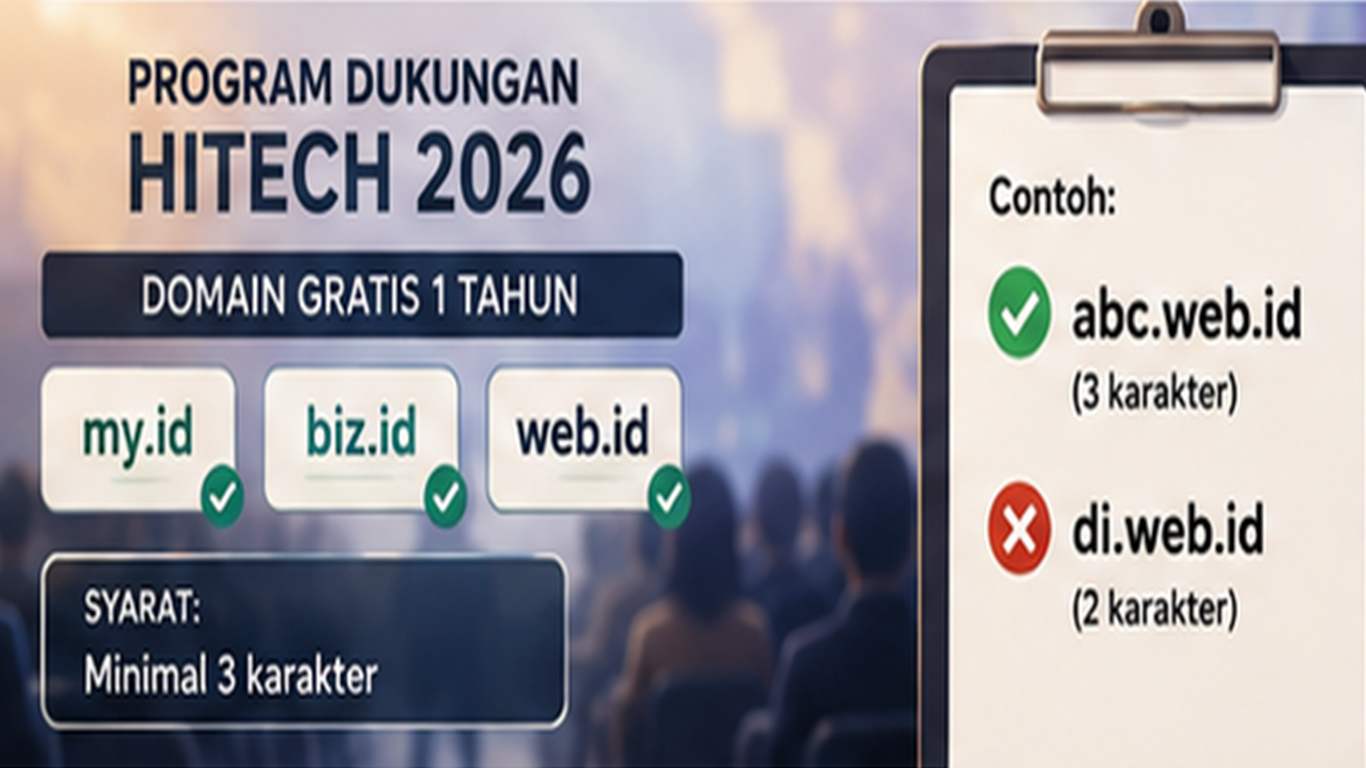 Promo Domain HITECH 2026 Dipersoalkan, Syarat Minimal Karakter Tak Muncul di Invoice