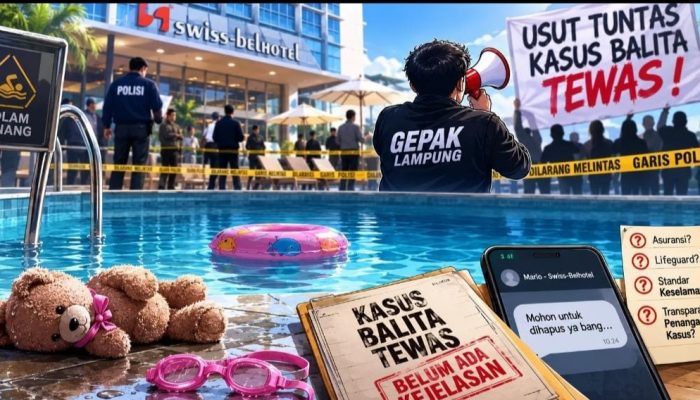 Berbulan-bulan Mangkrak, GEPAK Lampung Pertanyakan Penanganan Kasus Balita Tewas di Swiss-Belhotel