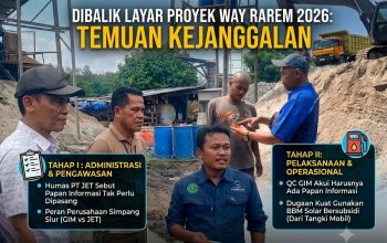 Proyek Rehabilitasi Saluran Irigasi Way Rarem TA 2026 Diduga Tidak Sesuai SOP