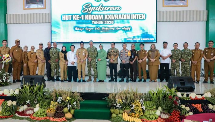 Setahun Kodam XXI/Raden Intan, Sinergi TNI-Pemprov Lampung Diperkuat untuk Stabilitas dan Ketahanan Pangan