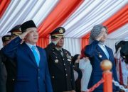 Wagub Jihan Hadiri Upacara Penurunan Bendera HUT ke-81 RI di Lampung