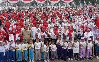 Semarak HAN ke-42, Pemprov Lampung Ajak Puluhan Ribu Anak Biasakan Hidup Sehat