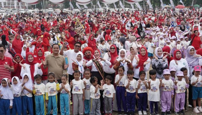Semarak HAN ke-42, Pemprov Lampung Ajak Puluhan Ribu Anak Biasakan Hidup Sehat