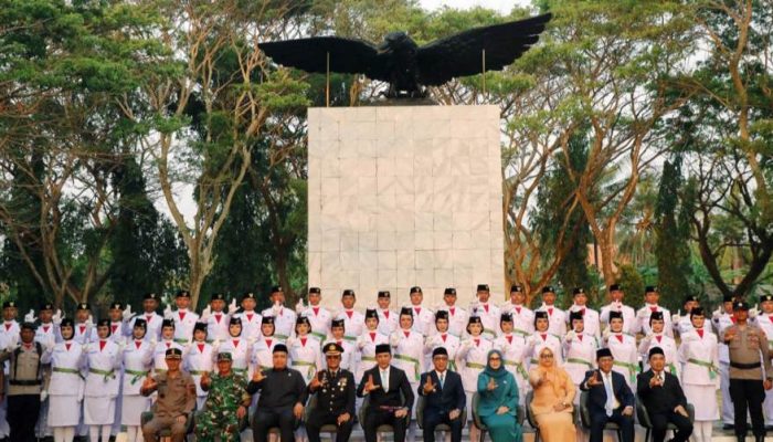 42 Paskibraka Lampung Selatan Dikukuhkan di TMP Kusuma Bangsa, Mengemban Amanat Sejarah Perjuangan Kemerdekaan