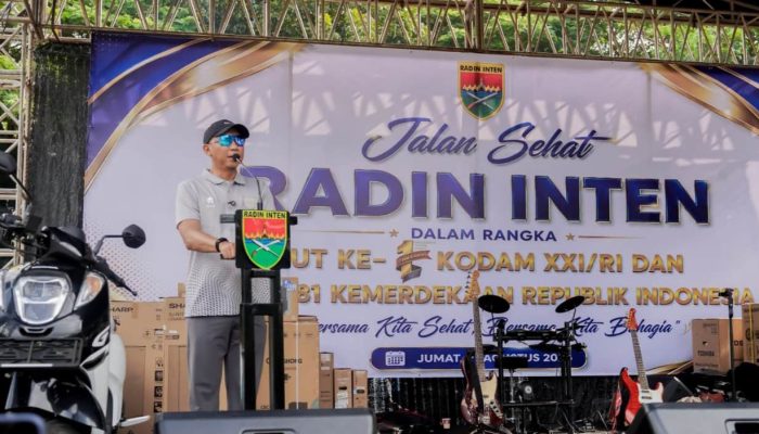 Gerak Jalan Sehat HUT ke-81 RI Perkuat Sinergi Pemprov Lampung dan Kodam XXI/Raden Inten