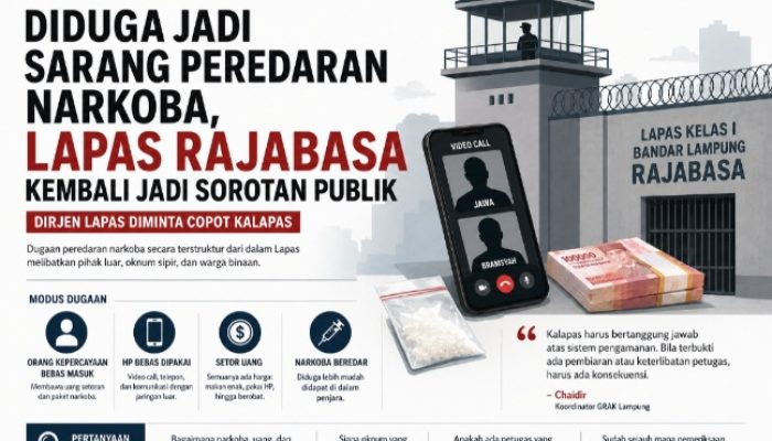 Dugaan Jaringan Narkoba Dibalik Jeruji Lapas Rajabasa Kota Bandarlampung