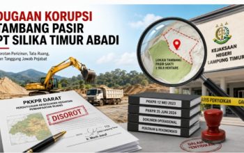 Izin Tambang Pasir ‘Sakti’ PT STA Dipersoalkan, Arah Penyidikan Korupsi Kejaksaan Lampung Dipertanyakan