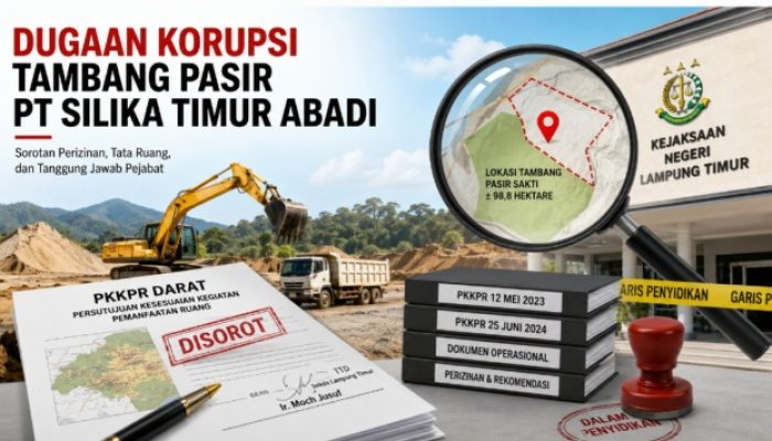 Izin Tambang Pasir ‘Sakti’ PT STA Dipersoalkan, Arah Penyidikan Korupsi Kejaksaan Lampung Dipertanyakan