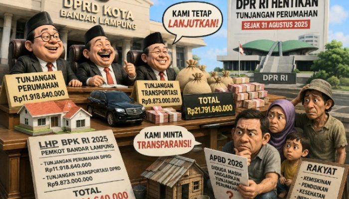 Dewan Kota Bandar Lampung Terkesan ‘Ngotot’ Meski DPR RI Hentikan Anggaran Tunjangan Perumahan