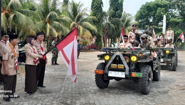 Kirab Panji Hari Pramuka ke-65 Dimulai, Kwarda Lampung Teguhkan Semangat Pengabdian