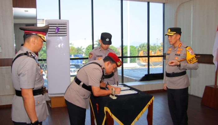 Kompol Regan Resmi Gantikan Kompol Gigih Jabat Kasat Reskrim Polresta Bandar Lampung