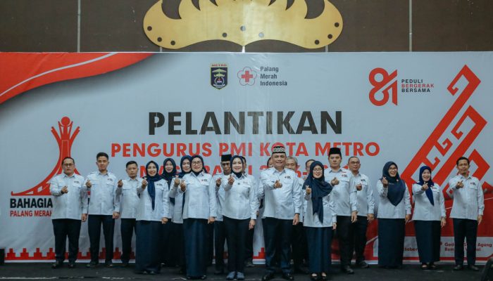Ketua PMI Lampung Purnama Wulan Sari Mirza Lantik Pengurus PMI Kota Metro Masa Bakti 2026-2031