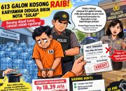 Ratusan Galon Raib, Karyawan Ditangkap Polisi Bandar Lampung Diduga Sulap Penjualan
